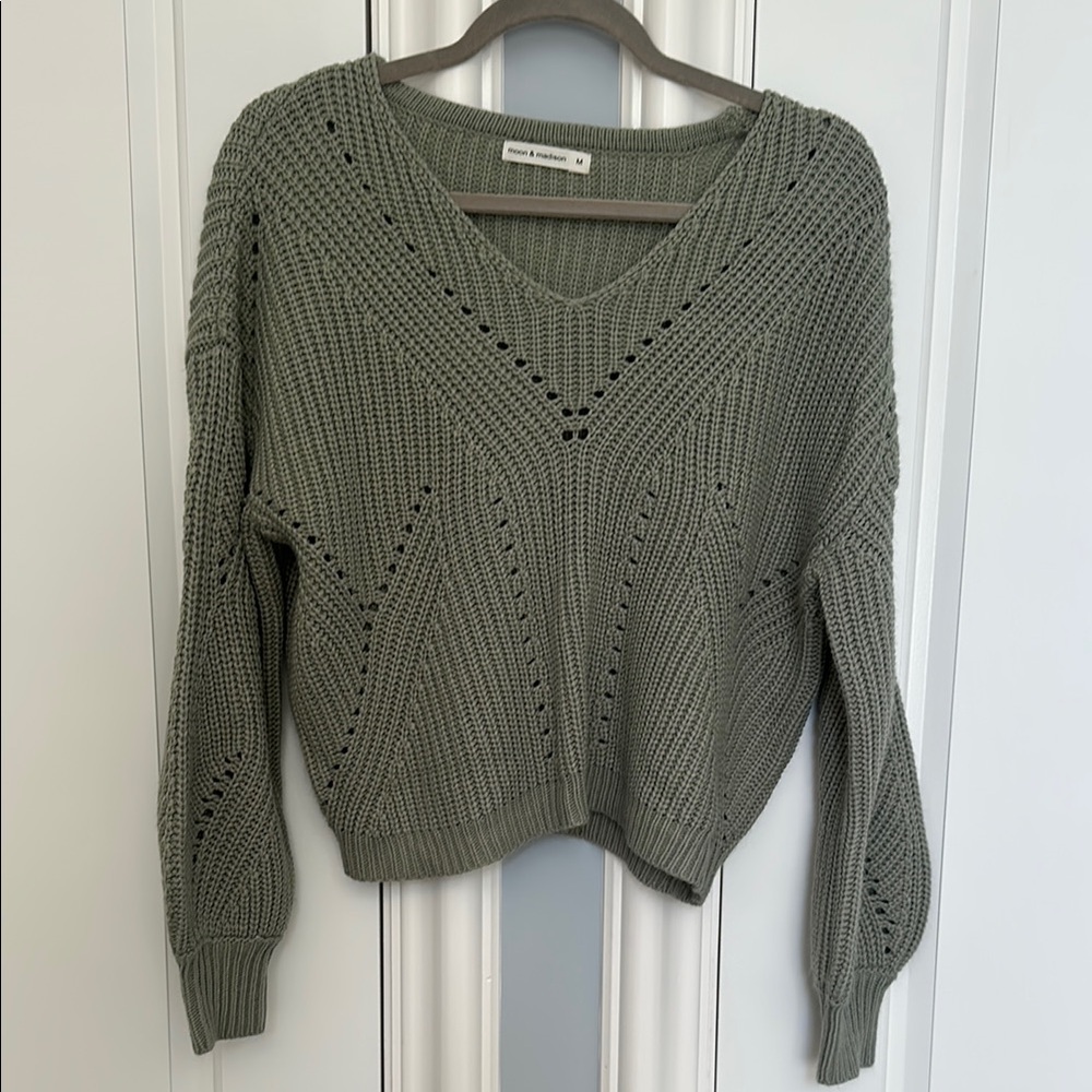 Olive Green Knit Sweater